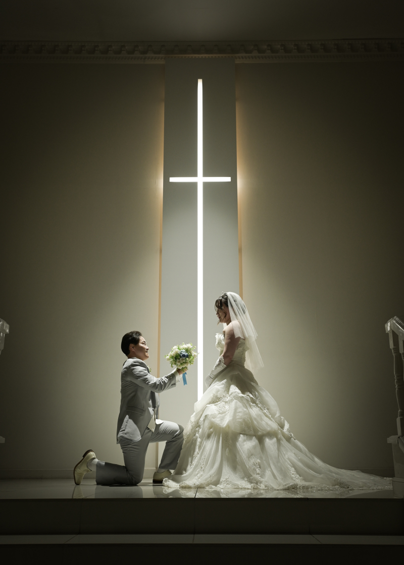 ウェディングドレスも着用して