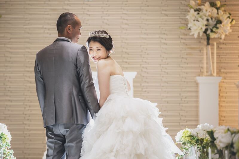 振り返りショットも