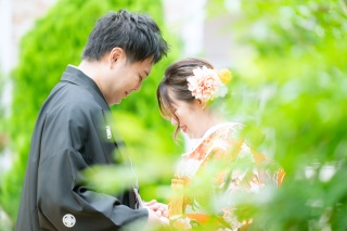 ＊10月：和装スタジオ2着プラン＊プライベートガーデンでも♪