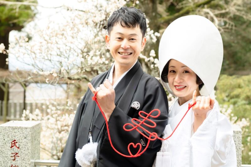 赤い糸を用いて♡