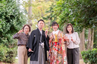 ＊10月：洋装チャペルスタジオ＆和装公園ロケーション＊お母様と♪