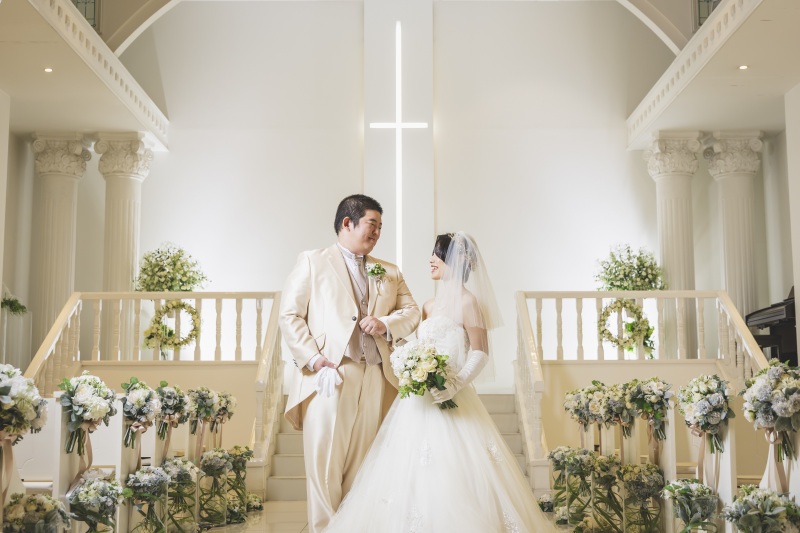 定番のバージンロードで