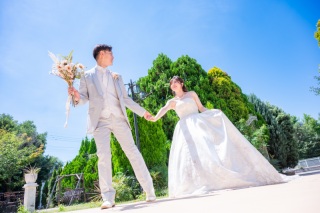 ＊7月：洋装和装2着スタジオ＆ガーデン＆チャペル＊夏空のもと