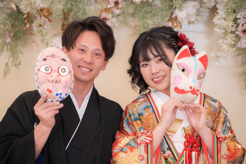 お面を用いてひょっこり