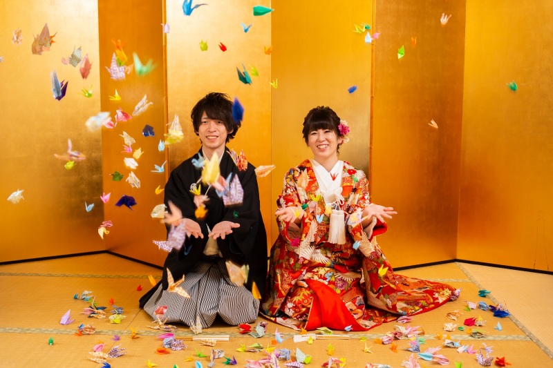 折り鶴シャワー