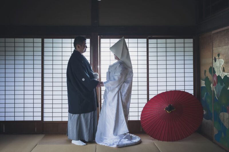 白無垢×綿帽子