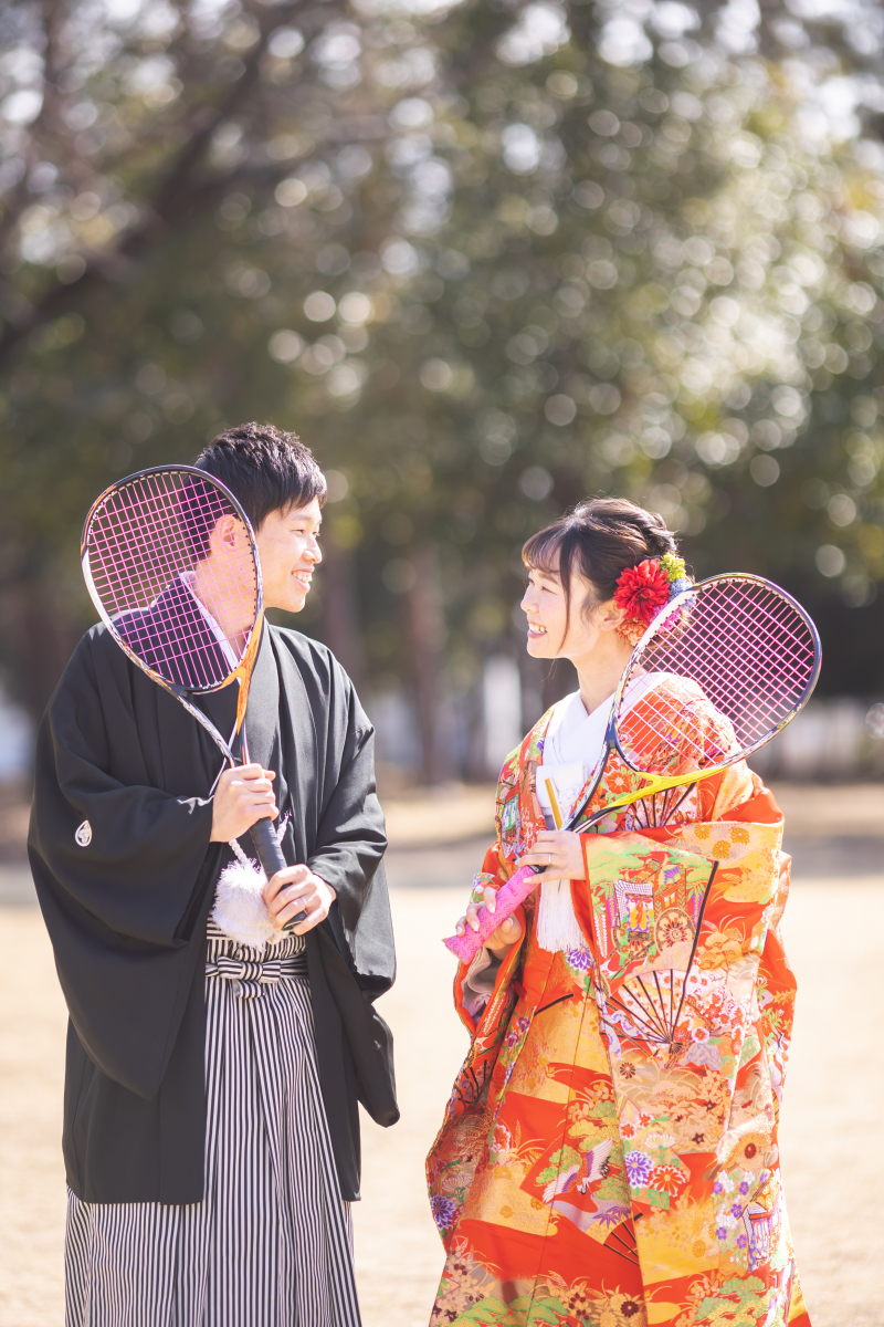 お持ち込みの小物を使って