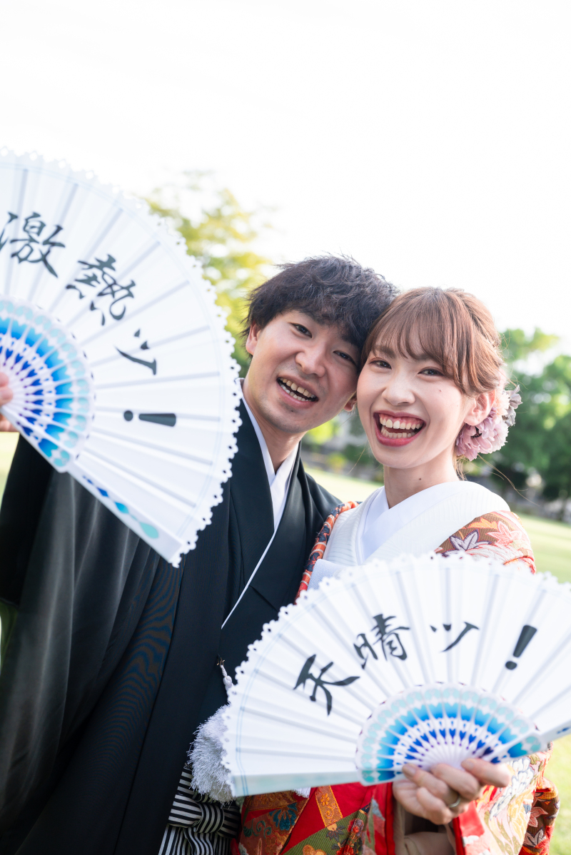 お持込み扇子で！