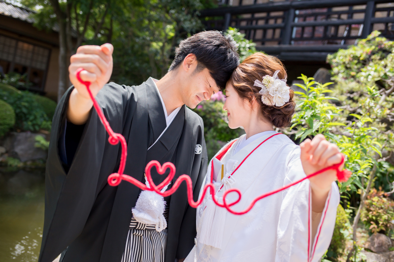 赤い糸を使って・・・