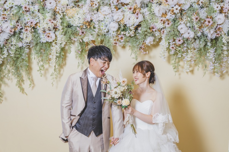 ご希望多数のフラワーバックにて