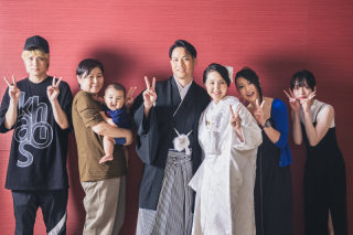 ＊7月：和装と洋装でスタジオ撮影♪夏場でも快適に楽しんで♪ご家族様も大集合！！