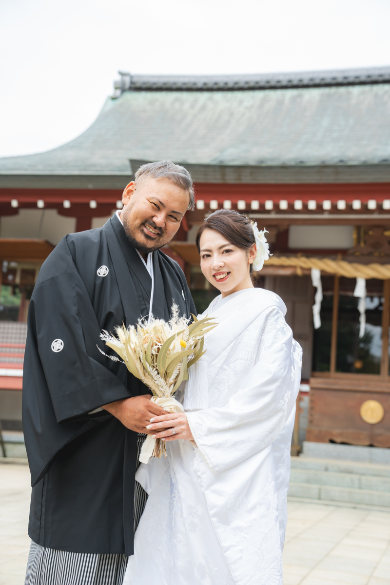 持ち込みのブーケを使って