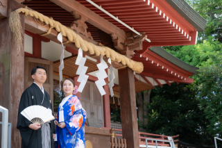 和装洋装ロケーション弐点プラン『市内神社+チャペル』