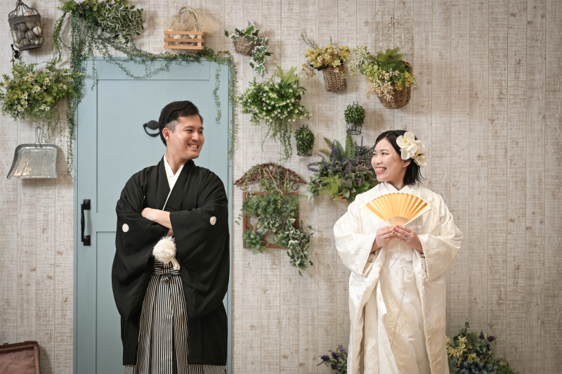 可愛らしい背景もございます。和装洋装どちらでも♪