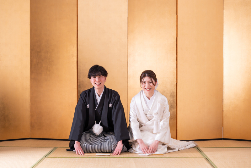 ＊2月：和装1着プラン/スタジオ＊笑顔が素敵なカップル