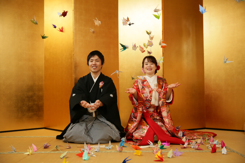 折り鶴シャワー