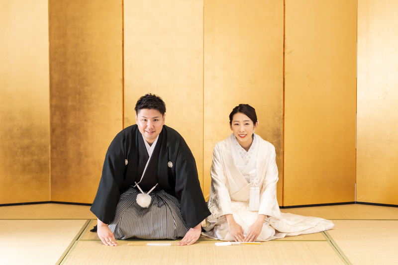 定番！金屛風前のお写真