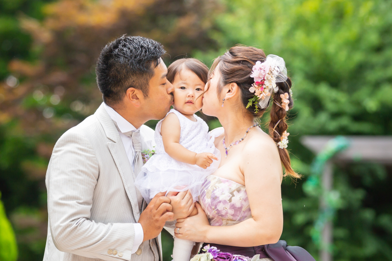 お子様は屋外がお好き♪開放感あふれるガーデンにて♪