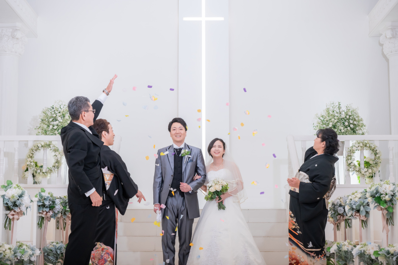【チャペルフォト+会食6名様分】※結婚式場併設店ならでは!!撮影後に両家の会食会もプランニングさせていただきます♪気軽に相談を♪