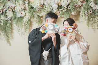 天候も料金も安心/選べるブースでスタジオ撮影♡ 夏・冬シーズンは特におすすめ ☆ご披露宴予定のお客様の前撮りとしても人気プラン☆