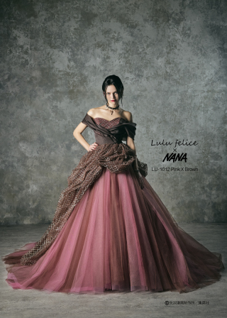 ＊イベント限定ドレス＊LU-1012/Pink×Brown