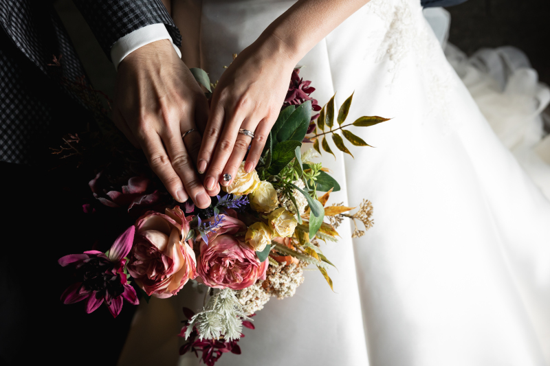 結びは結婚指輪の写真で✴︎