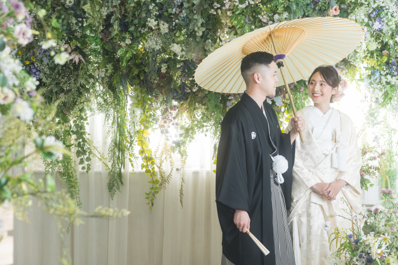 番傘で相合傘ショット・゚♡・*