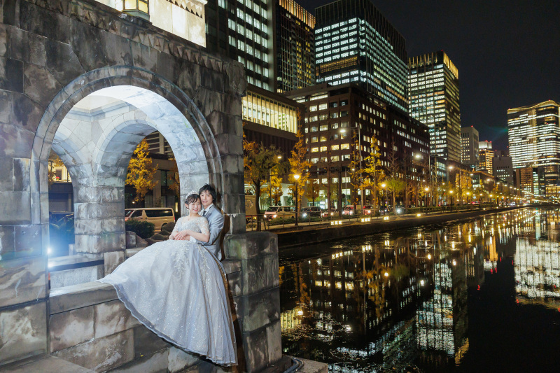 和田蔵門にてお二人の座りショット