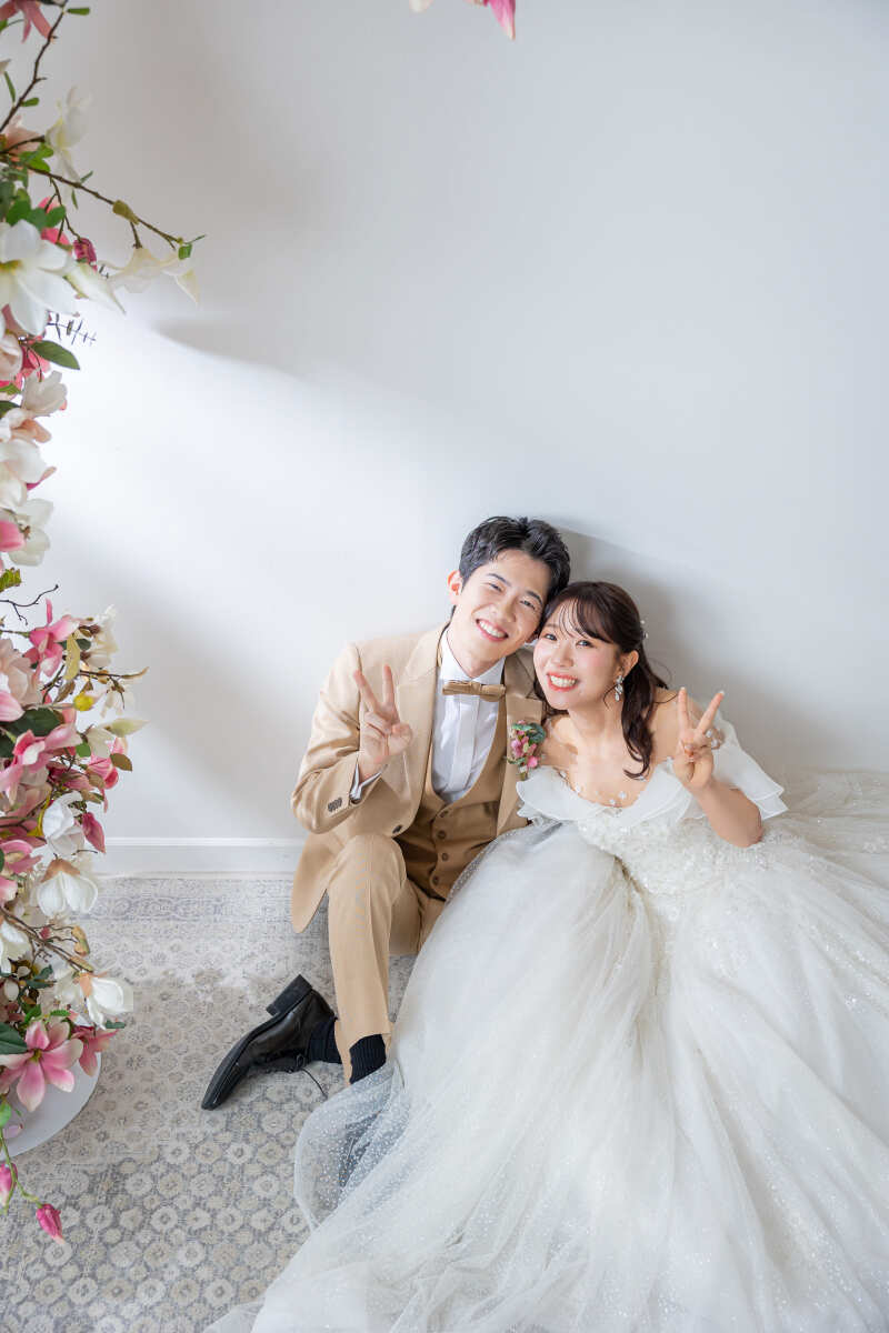 上からのアングルでオフショット風に♪