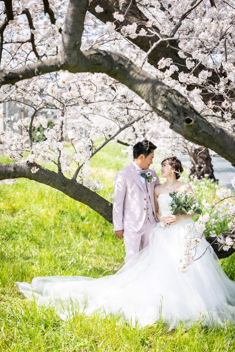 ウェディング×桜ロケーションフォト