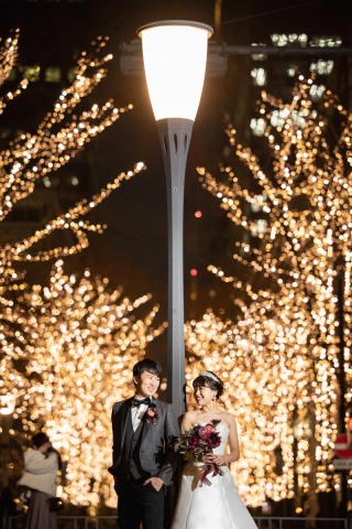 ウェディングドレス×タキシード＊丸の内周辺ナイトロケーション✴︎