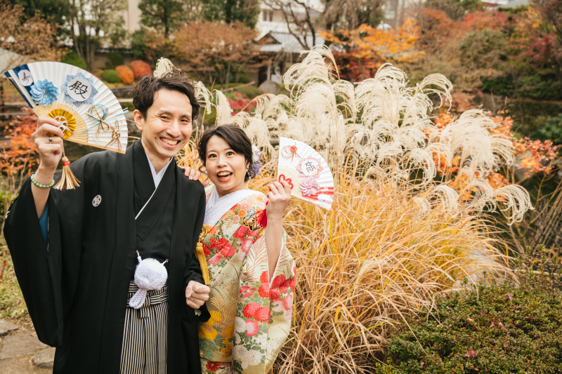 紅葉と一緒に、目白庭園ロケーションフォト✳︎