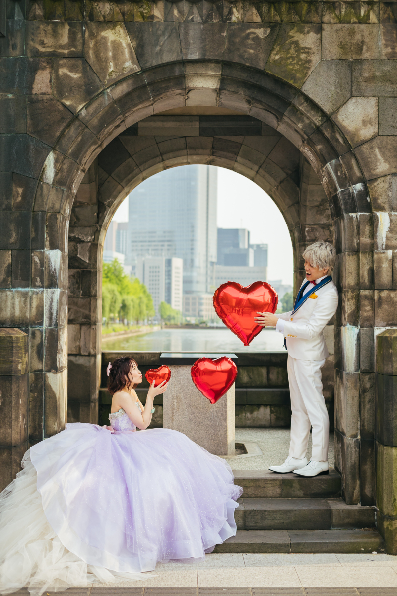 ハートのバルーンを浮かべて