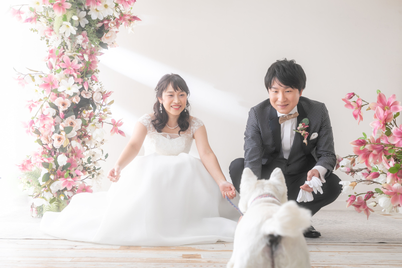 ワンちゃんと遊びながら♪