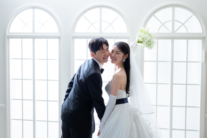 ベールをつけて