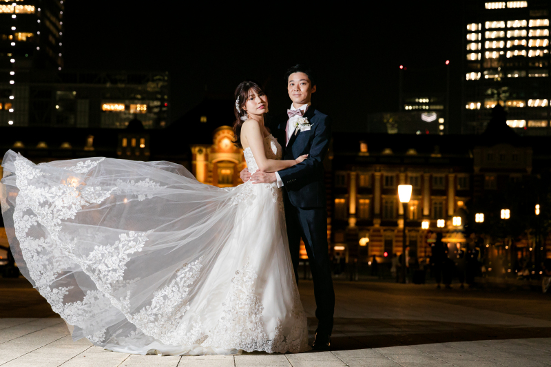 ドレスをふわっと