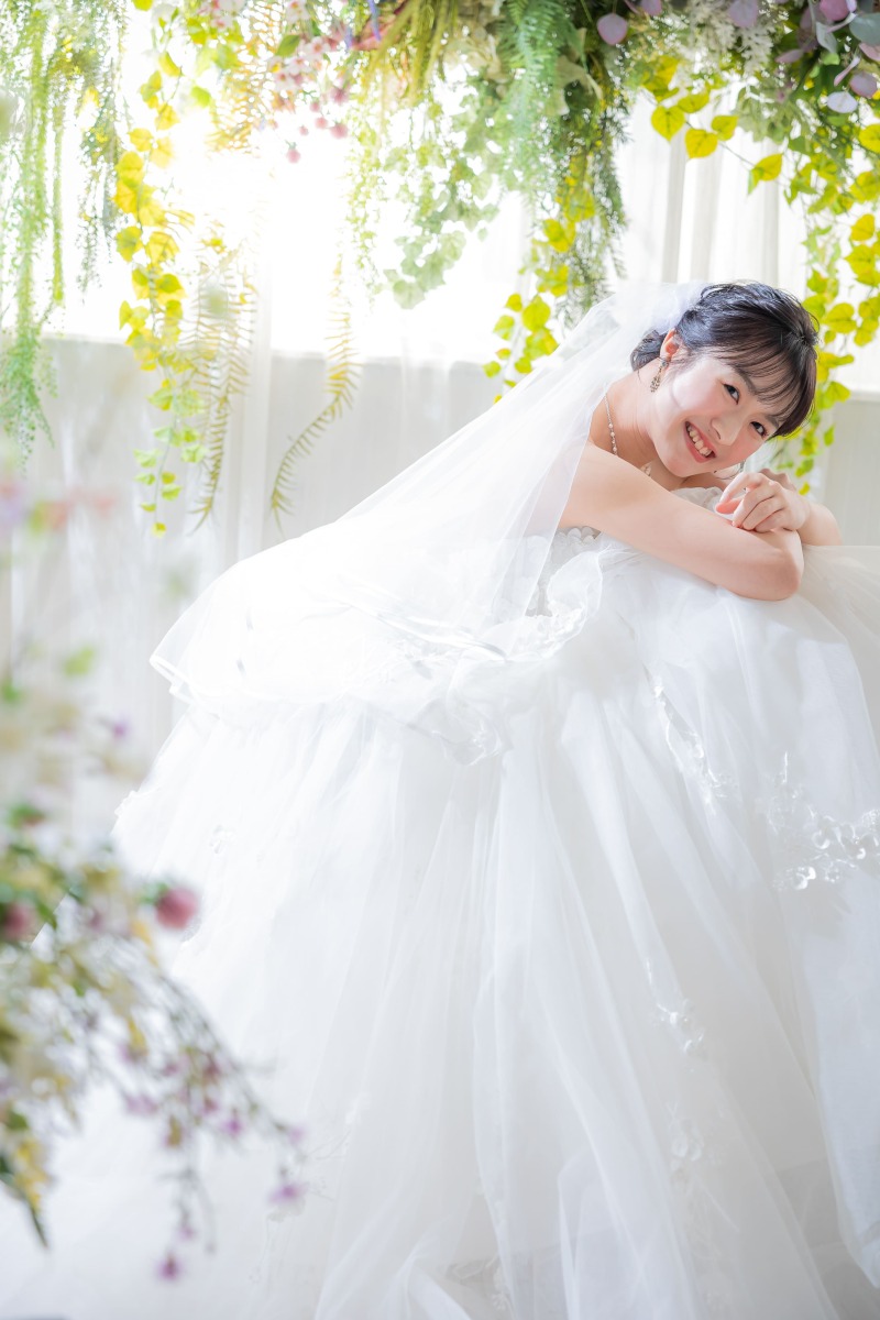 白ドレスにお着替えして撮影再開♪