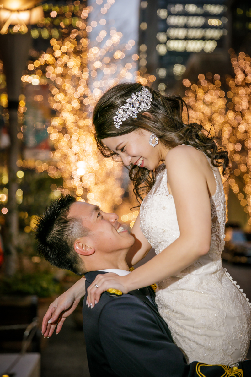 イルミネーションを背景に☆