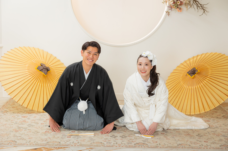 和装ならでは正座ショット