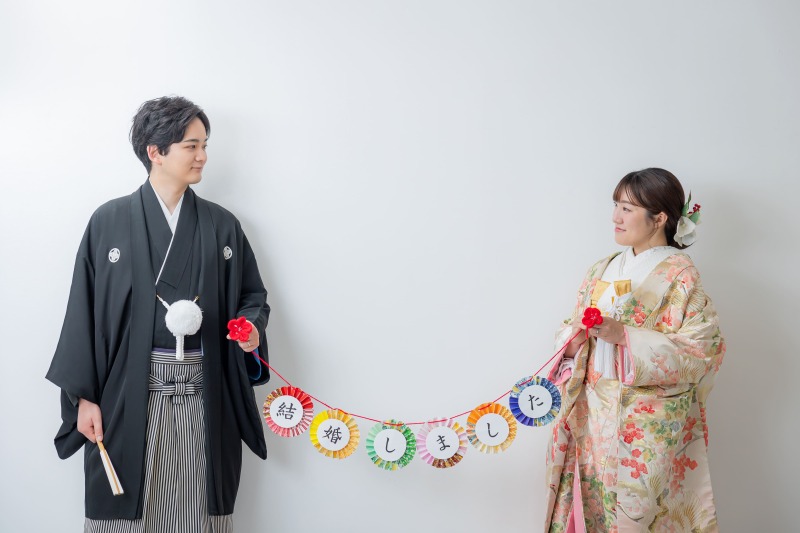 カラフルなガーランドと一緒に♡