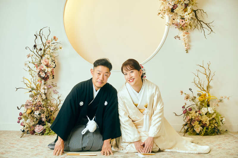 おふたり座ってご挨拶風ショット❁