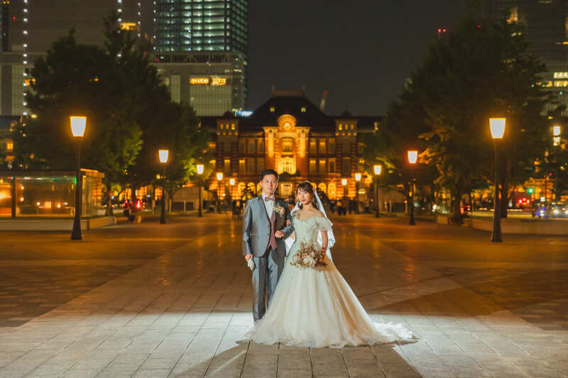 街灯の幻想的な光の中で…*