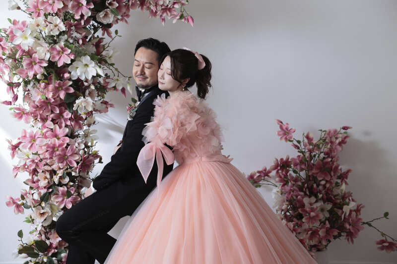 ふわんふわんドレスと春ブースのかわいい組み合わせ