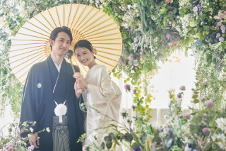 四季をテーマにしたスタジオでフォトウェディング＊