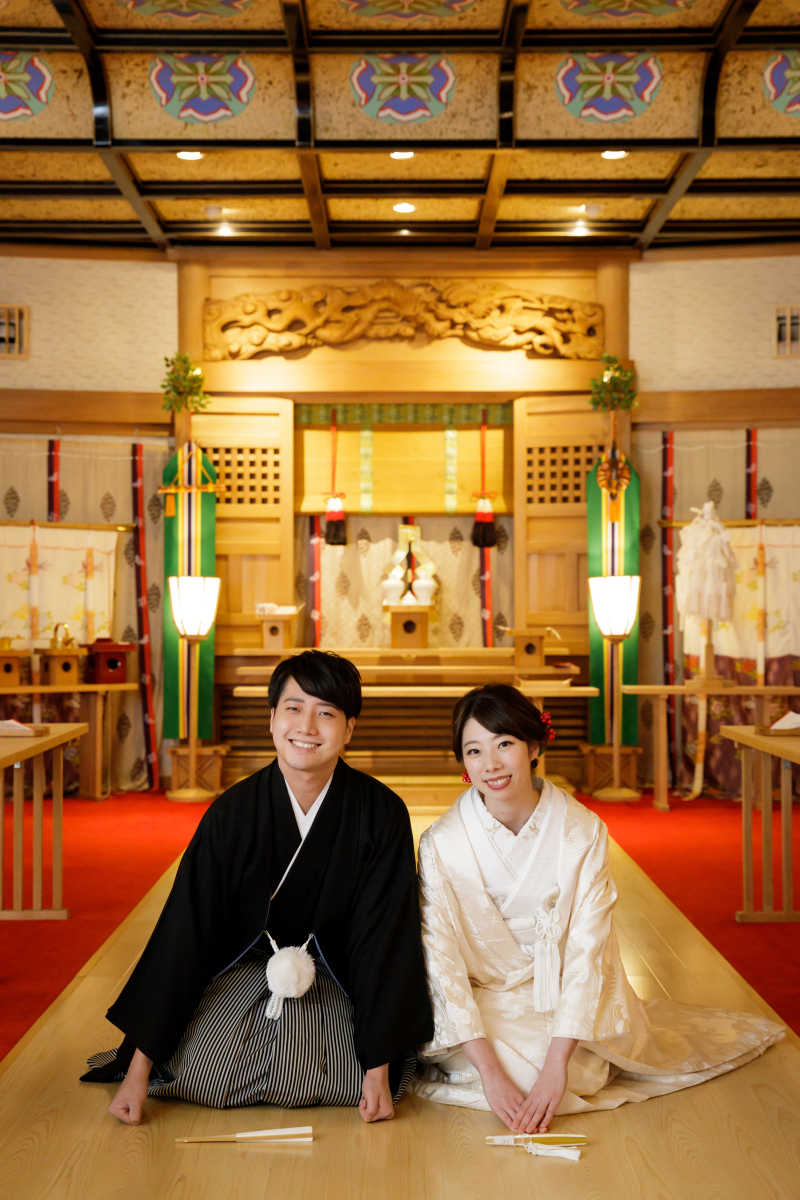 専門式場の日本庭園＆神殿フォト♪