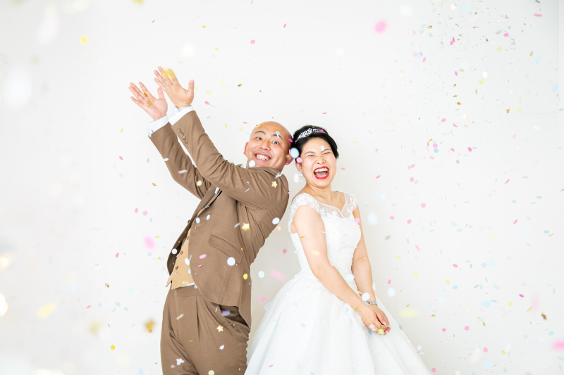 お二人らしい最高の笑顔です。