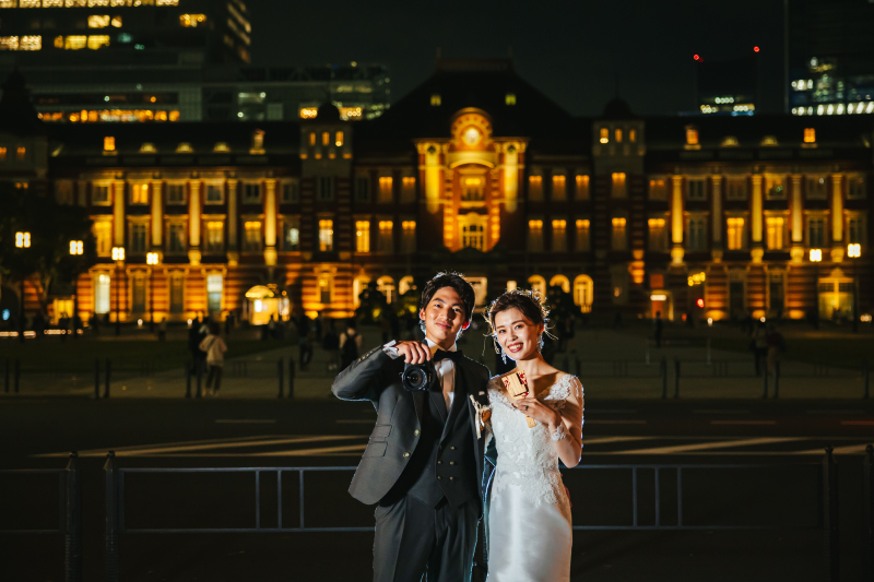 \Photorait限定/【洋装】東京駅・丸の内ナイトロケーションプラン 期間限定特価キャンペーン!衣裳どれでも選び放題♪