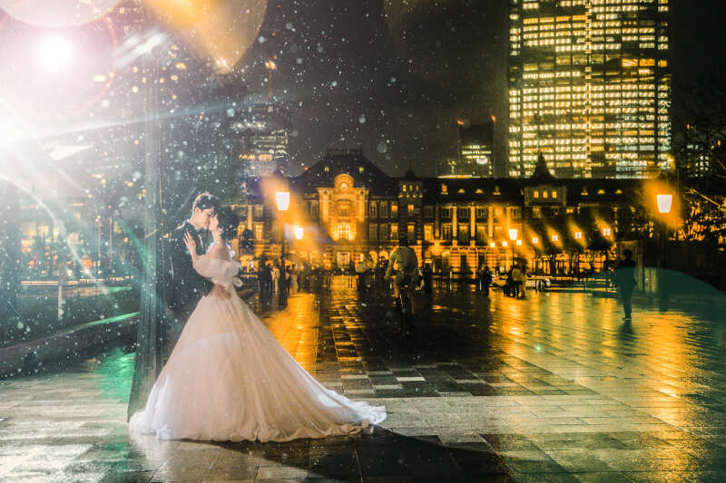 ＼＼Photorait限定プラン／【洋装】丸の内ナイトロケーション （衣裳選び放題＆データ80カットお渡し）