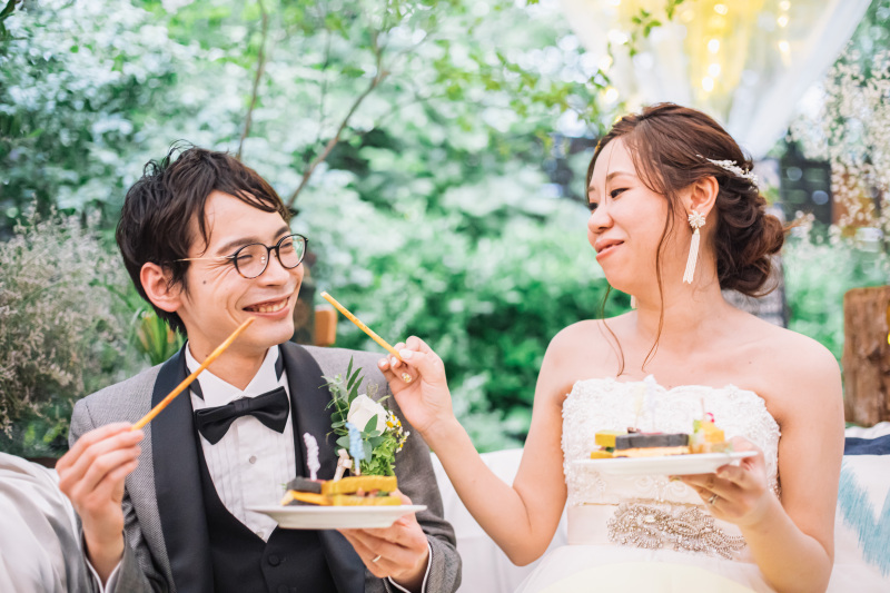 【一生の思い出をお洒落に♪】挙式当日スナップ
