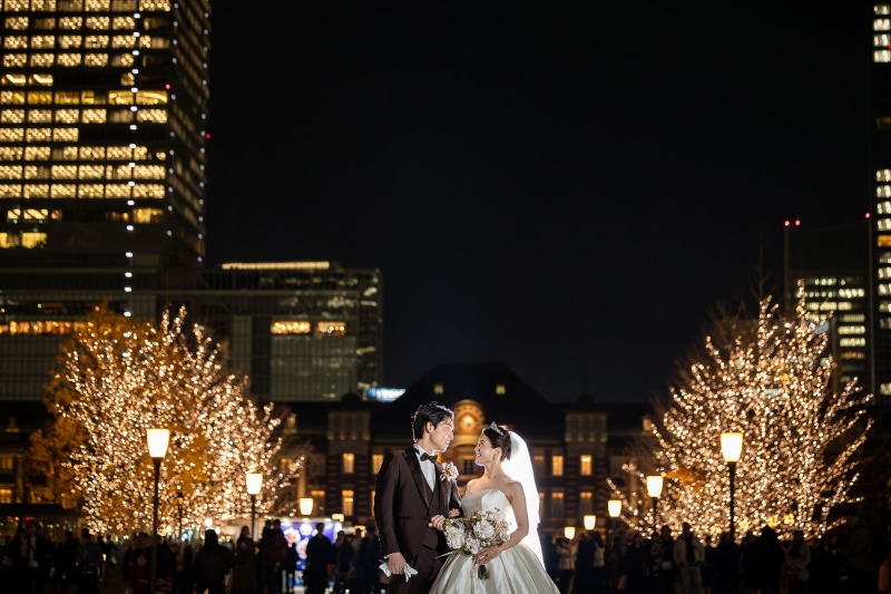 ＼Photorait限定☆衣裳どれでも選び放題♪／【12月・1月・2月撮影】東京駅・丸の内イルミネーション洋装撮影プラン 